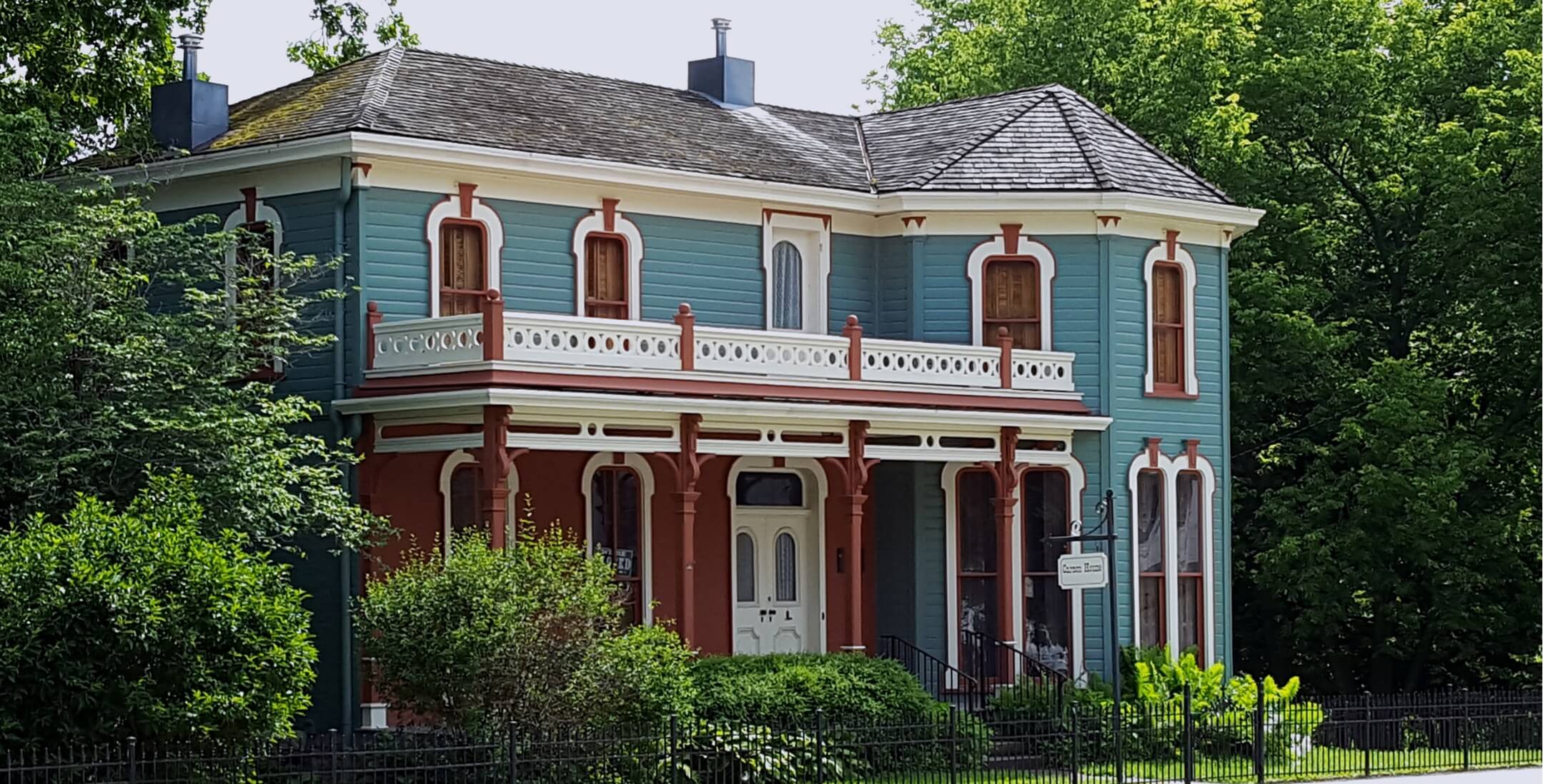 newly painted victorian house